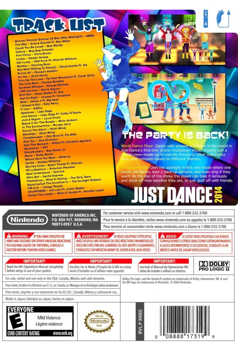 Gameteczone Jogo Nintendo Wii Just Dance 2014 - Ubisoft São Paulo SP -  Gameteczone a melhor loja de Games e Assistência Técnica do Brasil em SP