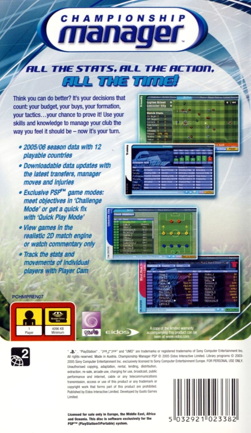 Championship Manager - PSP - Gameplay 