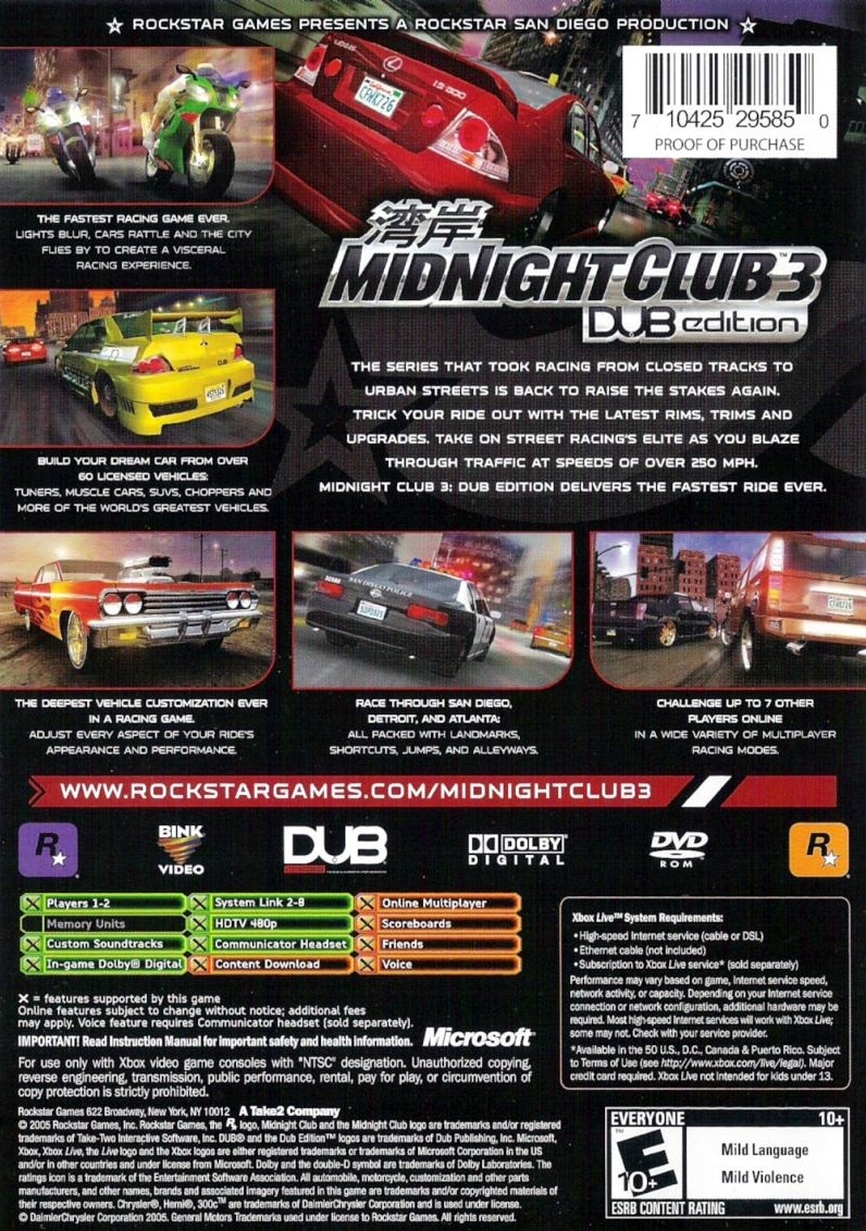 Midnight Club 3: DUB Edition cover