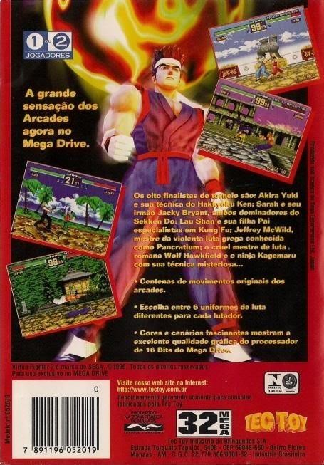 Virtua Fighter 2 Genesis cover