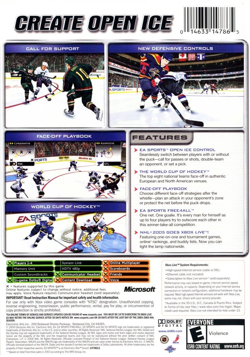 NHL 2005 cover