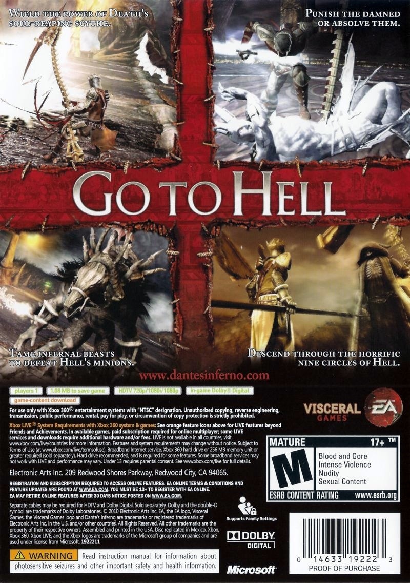 Jogo Dante's Inferno - Xbox 360 - MeuGameUsado