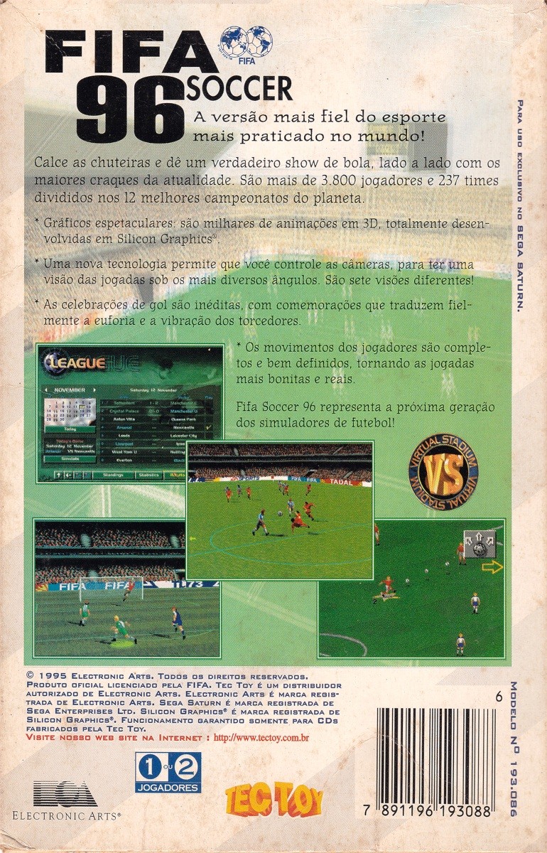 FIFA Soccer 96 cover