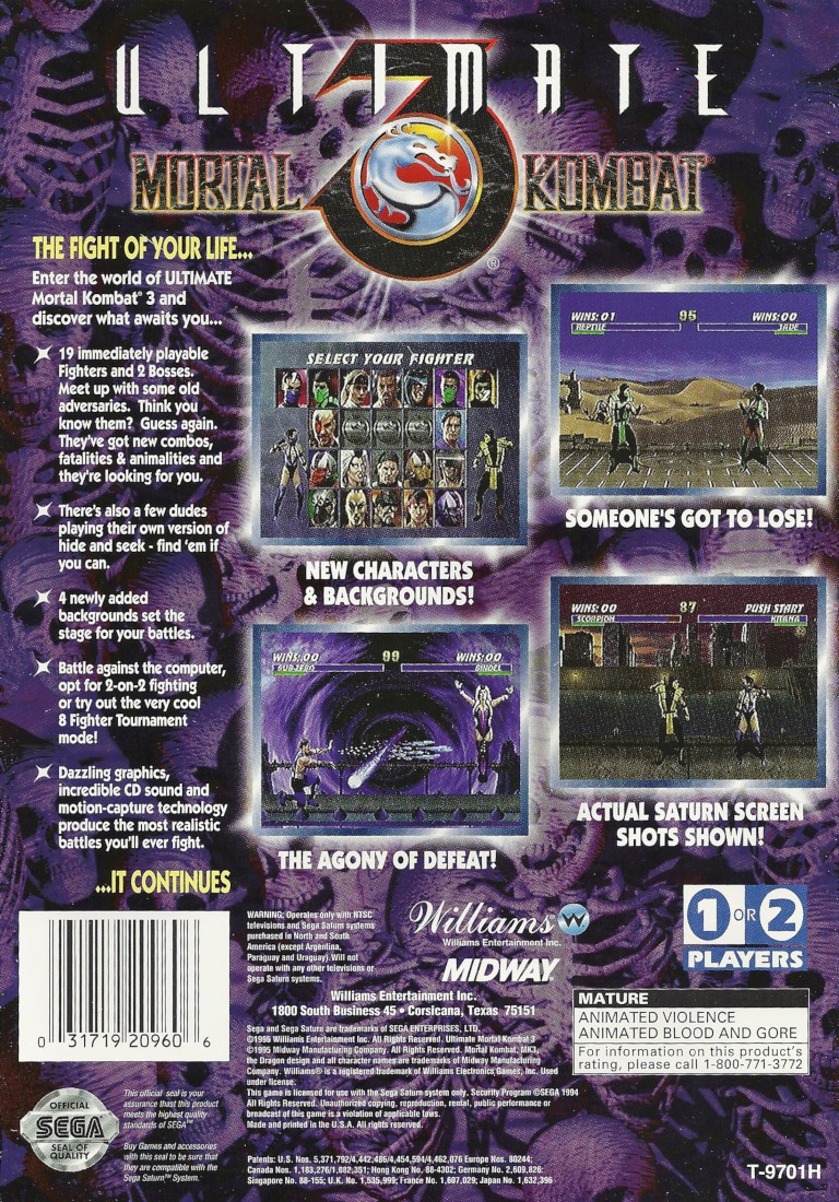 Ultimate Mortal Kombat 3 cover