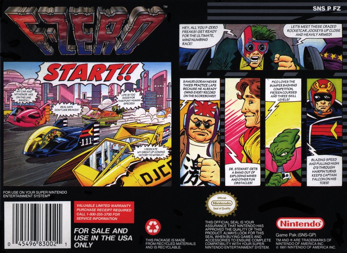 Jogo F Zero - Super Nintendo