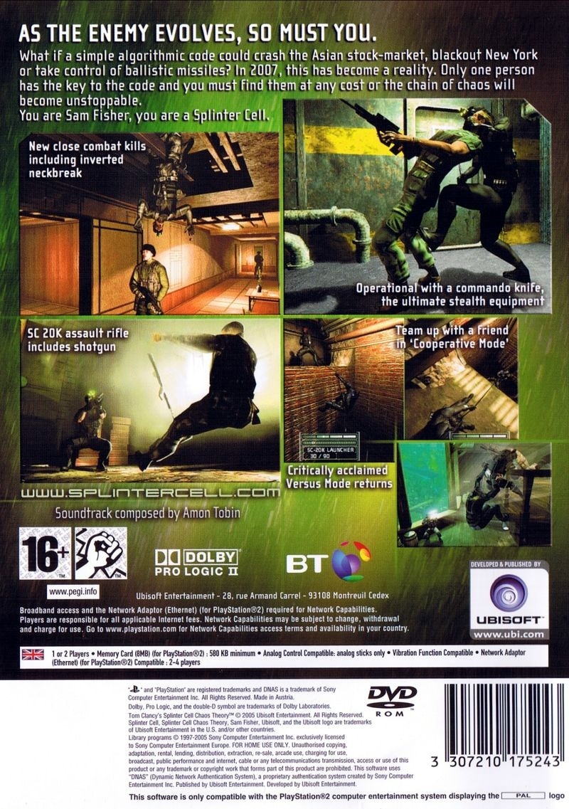 Tom Clancys Splinter Cell: Chaos Theory cover