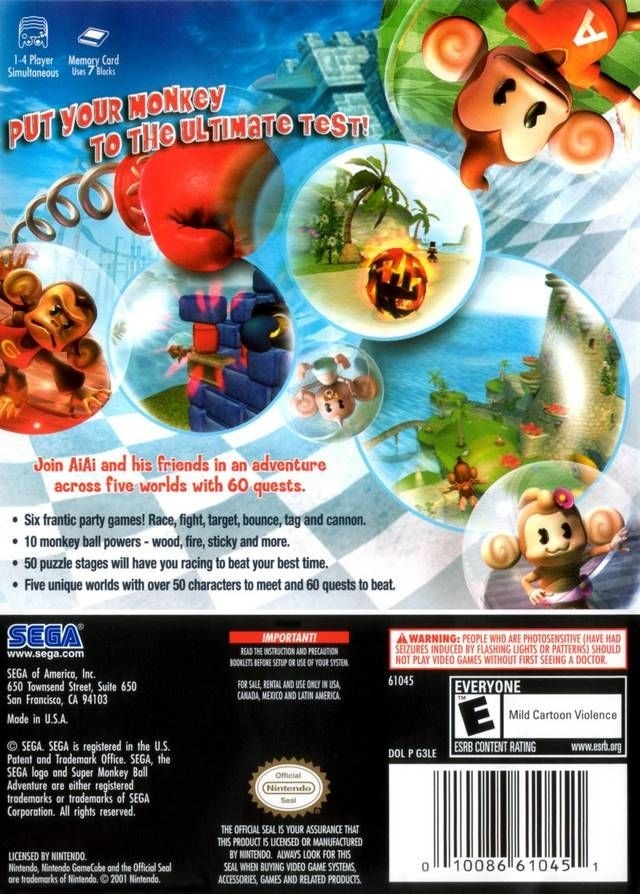 Super Monkey Ball Adventure cover