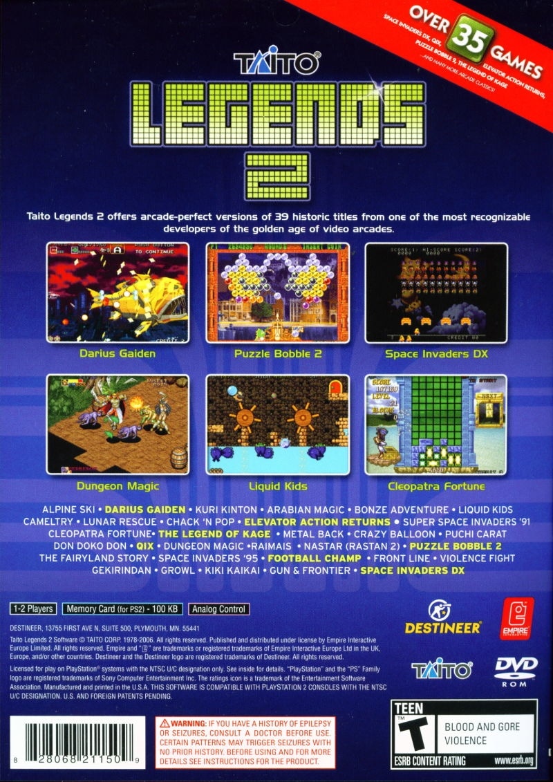 Taito Legends 2 cover