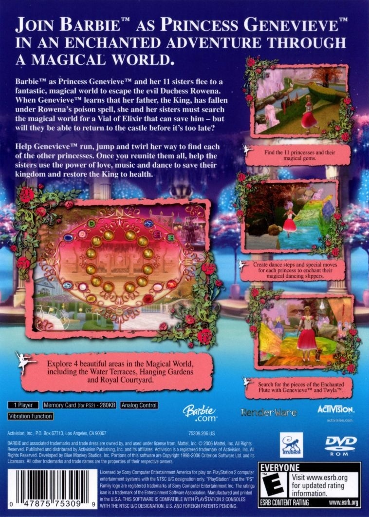 Barbie in The 12 Dancing Princesses para Playstation 2 (2006)