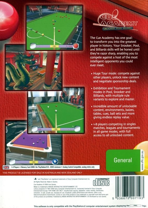 Cue Academy: Snooker / Pool / Billiards cover