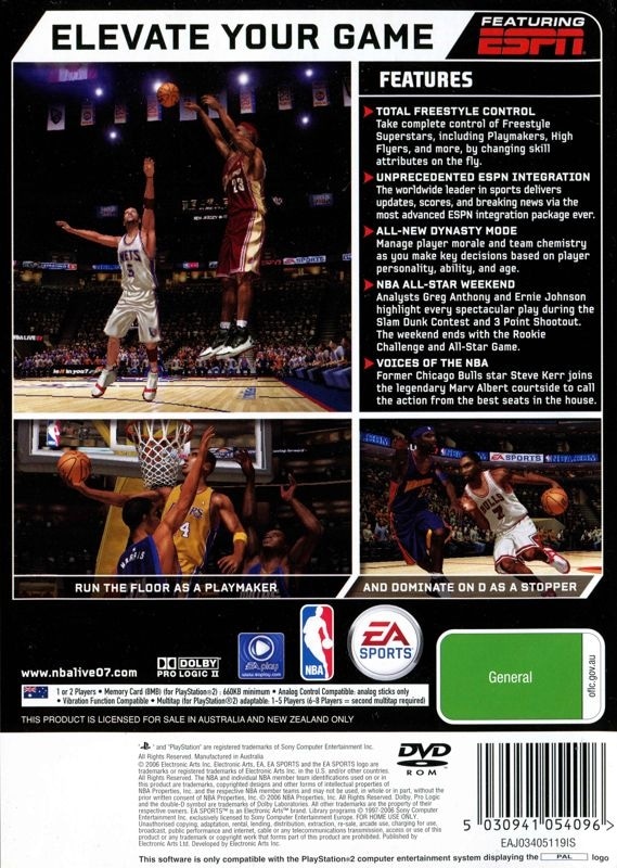 NBA Live 07 cover