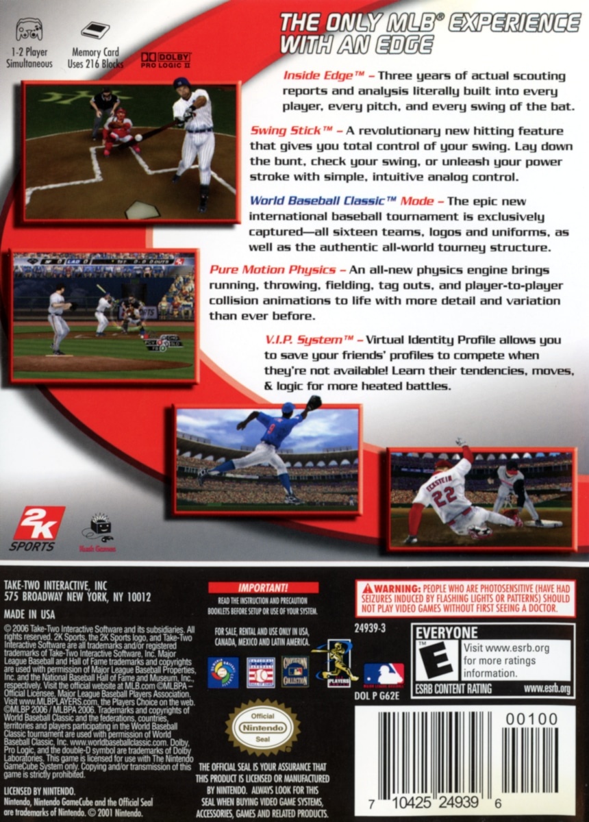Major League Baseball 2K6 cover