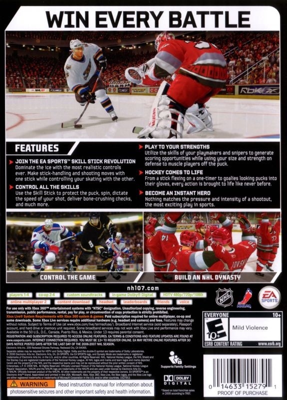NHL 07 cover