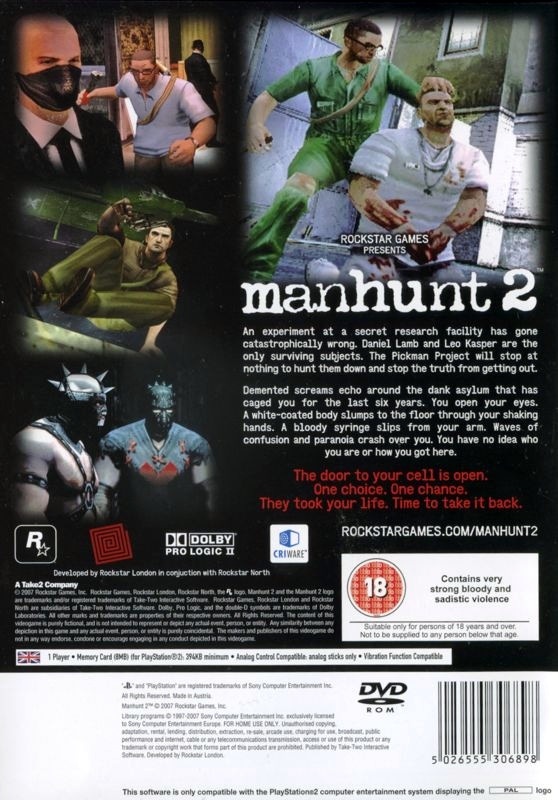 Poster Quadro Rockstar Games Manhunt Playstation 2 Ps2