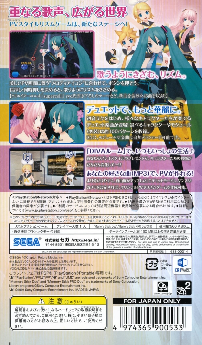 Hatsune Miku: Project DIVA 2nd cover