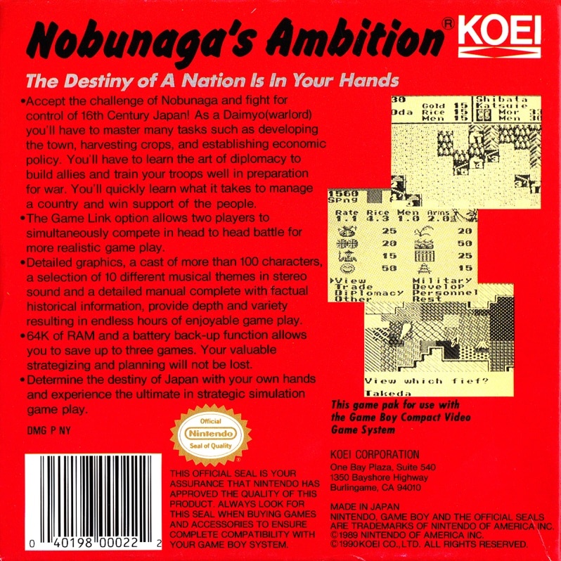 Nobunagas Ambition cover