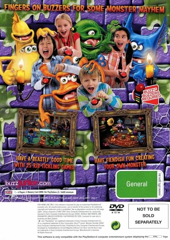 Monster Rumble Ps2 Buzz! Junior: Monster Rumble para Playstation 2 (2007)