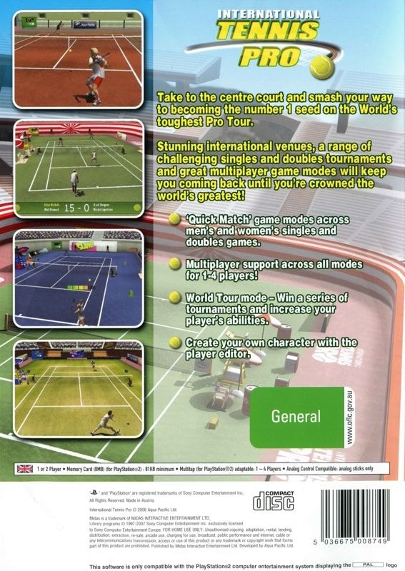 International Tennis Pro cover