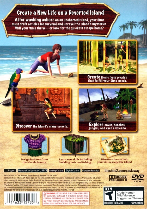 Capa do jogo The Sims 2: Castaway