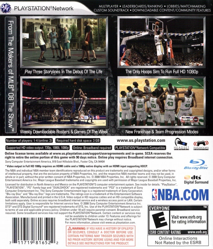 NBA 09: The Inside cover