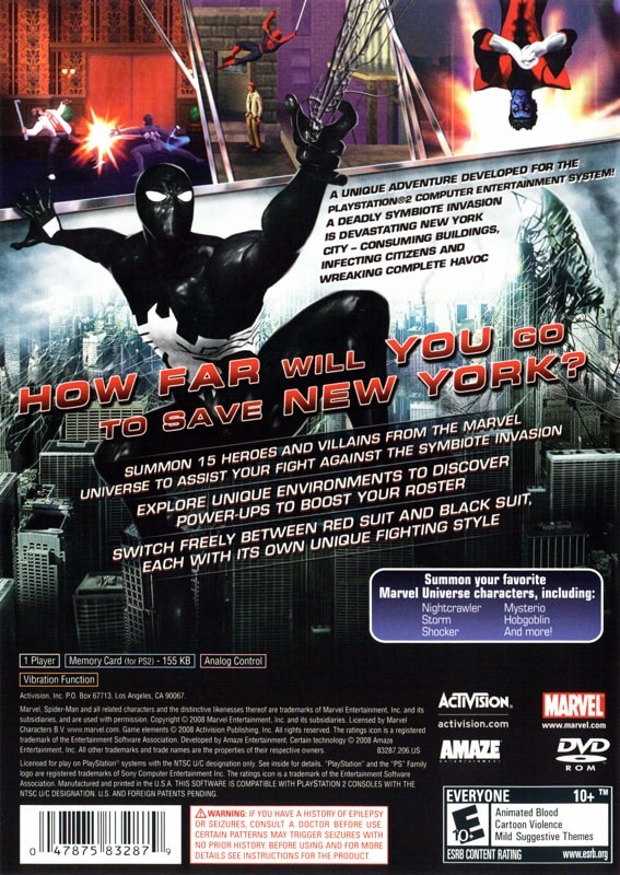 Spiderman Web of Shadow DVD ISO PS2 - Meu PS2 Nostalgia