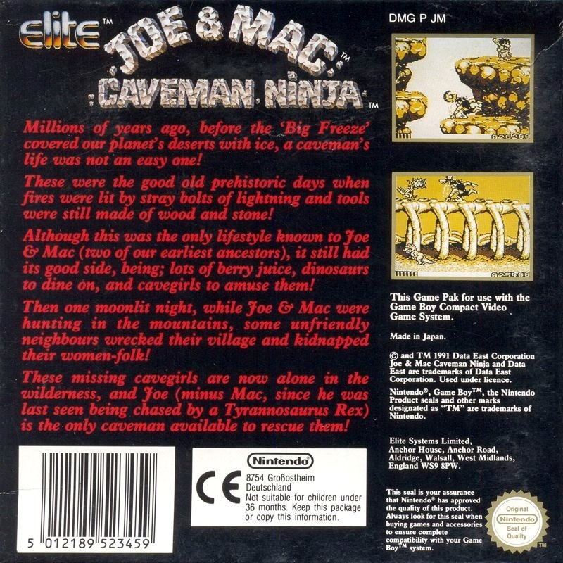 Joe & Mac: Caveman Ninja cover