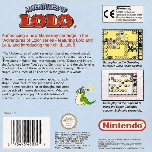 Adventures of Lolo cover