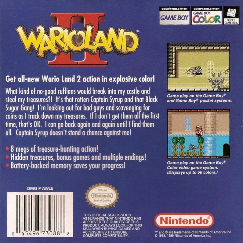 thumbnail image 2 of Wario Land II Game Boy Color Game (Renewed) - Classic Platform Adventure 2 of 13