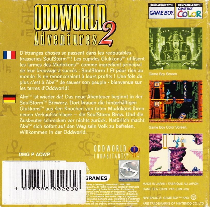 Oddworld Adventures 2 cover