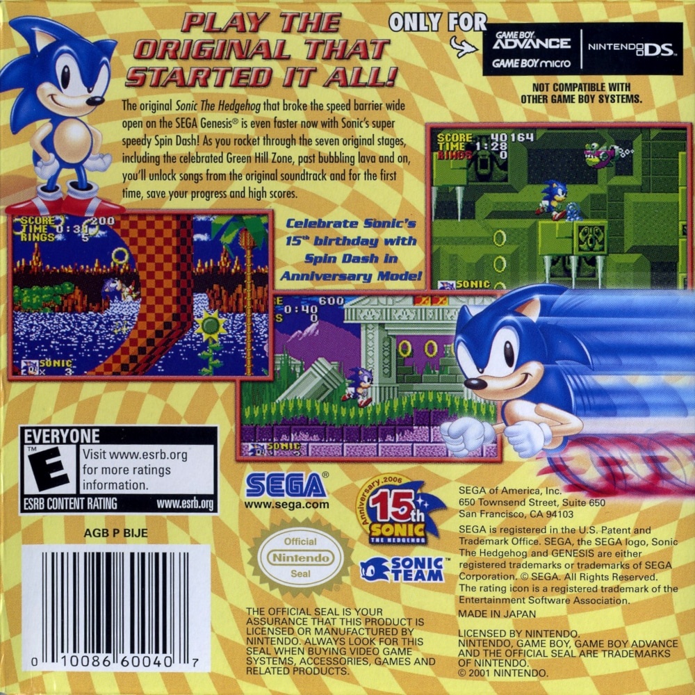 Sonic the Hedgehog Genesis cover