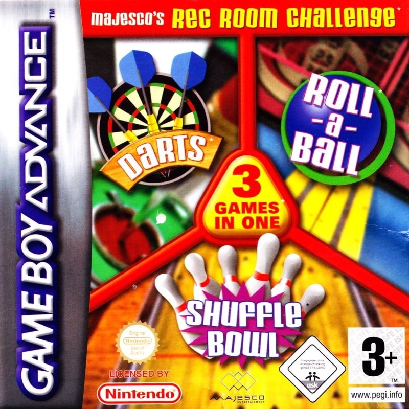 Majescos Rec Room Challenge: 3 Games in One - Darts / Roll-a-Ball / Shuffle Bowl cover