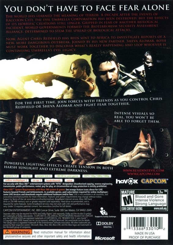 JOGO P/ XBOX 360 RESIDENT EVIL 5, DCM INFO - Computadores e Assistência  Técnica