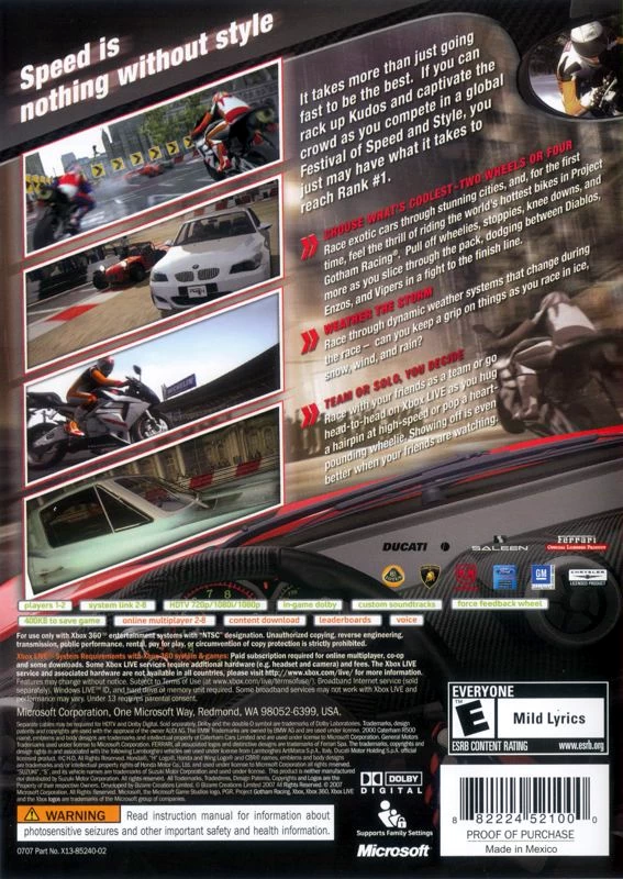 Capa do jogo Project Gotham Racing 4