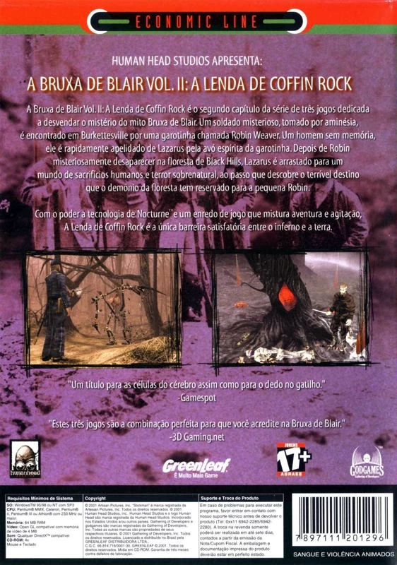 Capa do jogo A Bruxa de Blair: Volume 2 - A Lenda de Coffin Rock