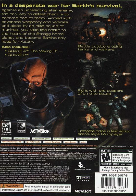 Capa do jogo Quake 4