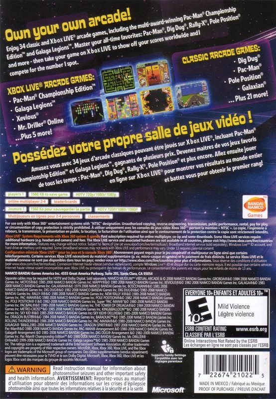 Capa do jogo Namco Museum: Virtual Arcade