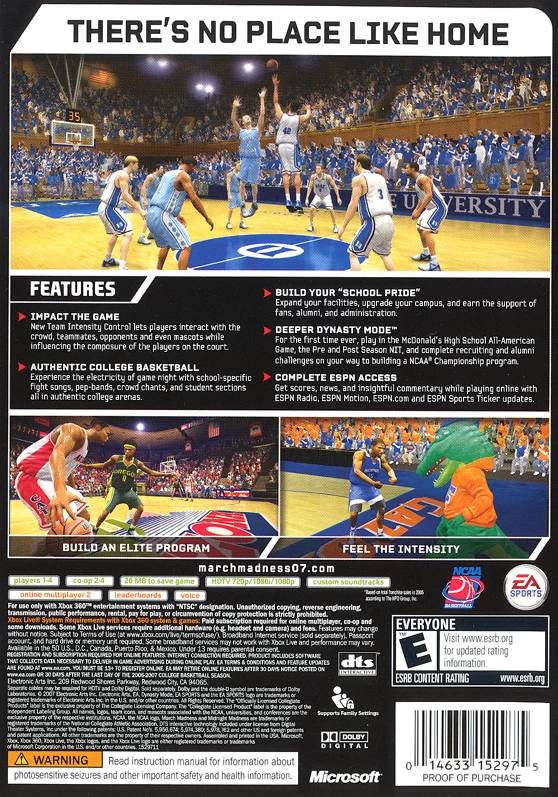 Capa do jogo NCAA March Madness 07