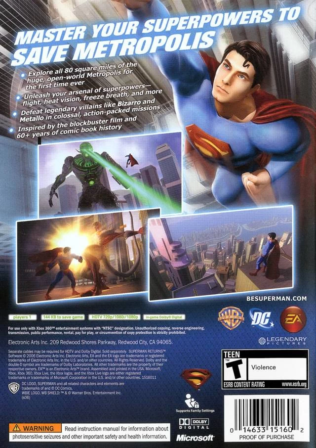 Capa do jogo Superman Returns