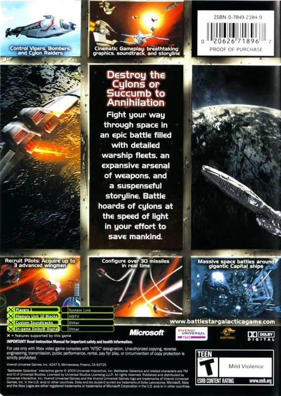 Capa do jogo Battlestar Galactica