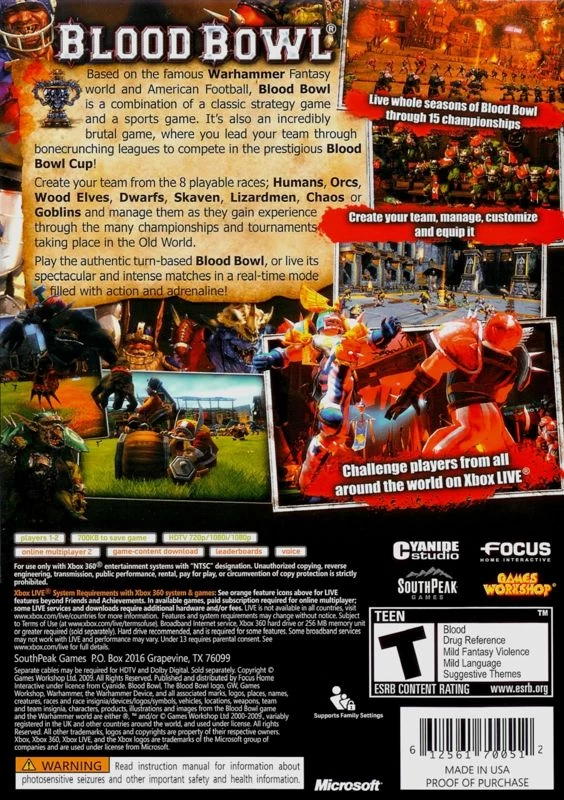 Capa do jogo Blood Bowl