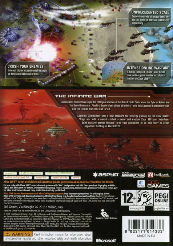 Capa do jogo Supreme Commander