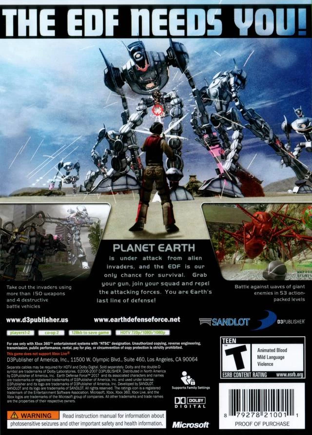 Capa do jogo Earth Defense Force 2017