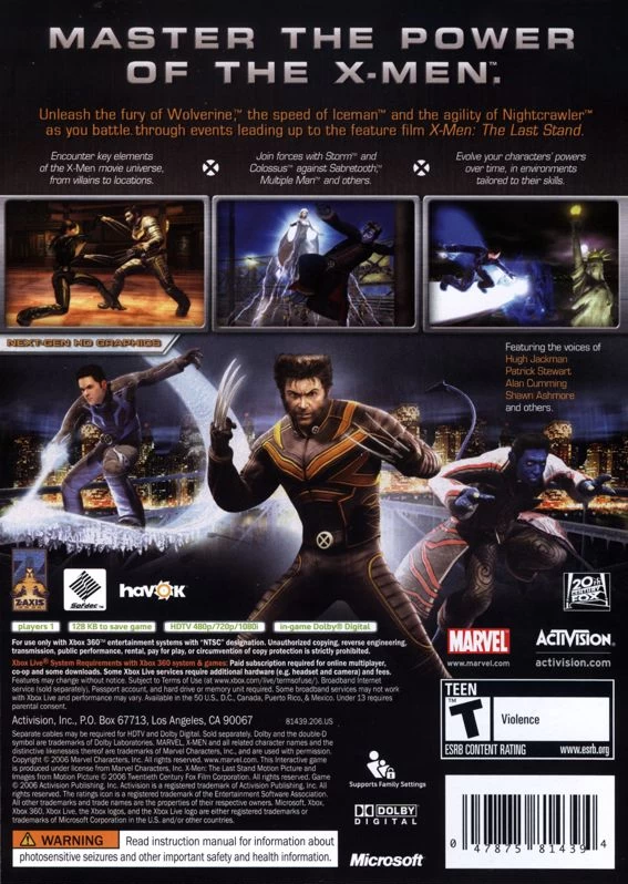 Capa do jogo X-Men: The Official Game