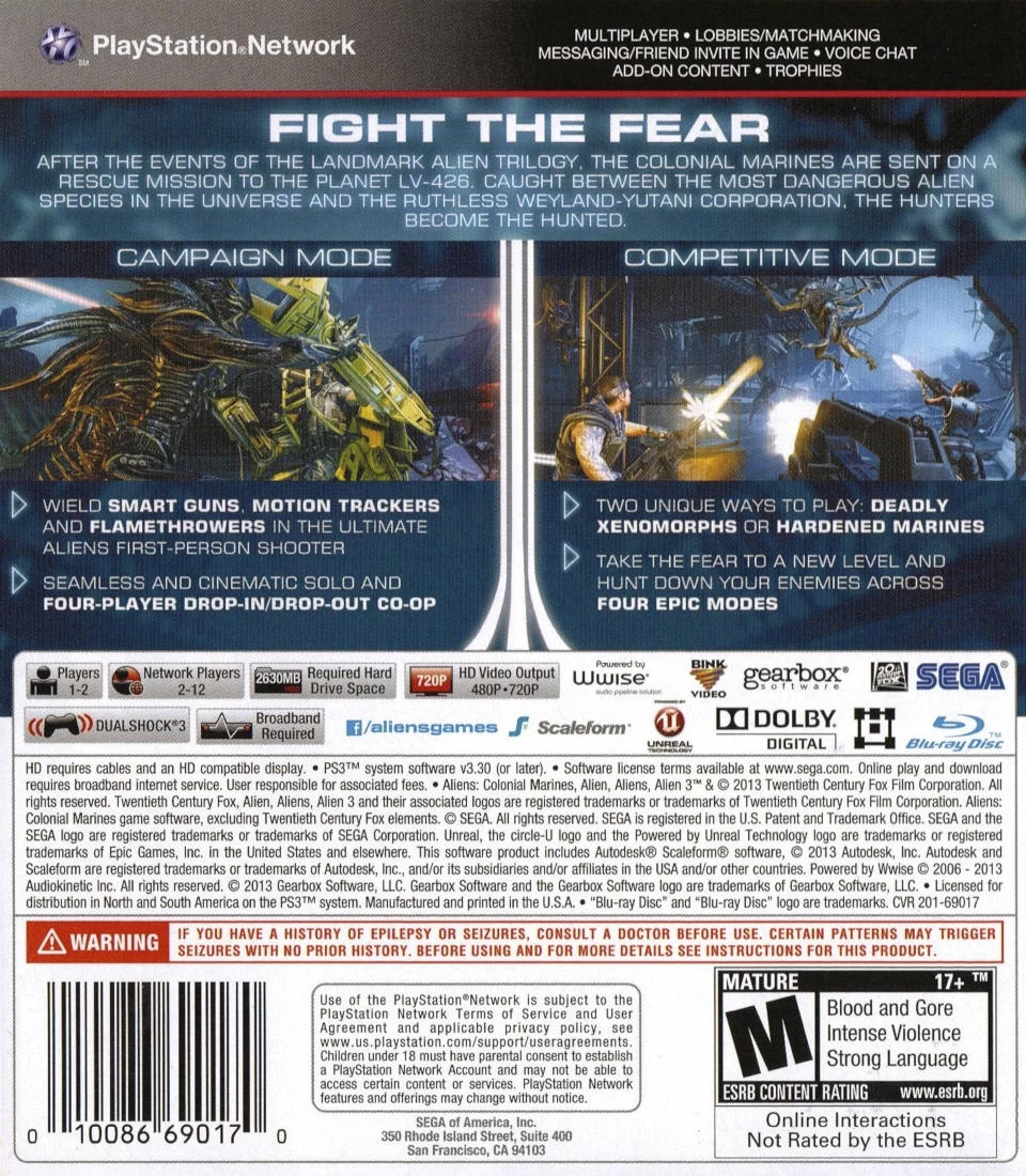 Capa do jogo Aliens: Colonial Marines