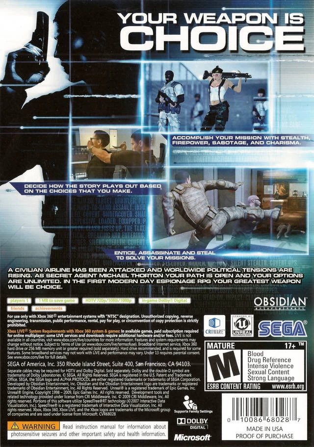 Capa do jogo Alpha Protocol