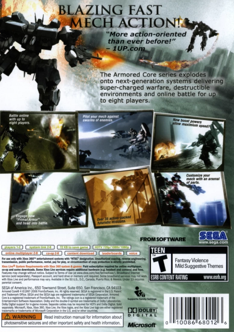 Capa do jogo Armored Core 4