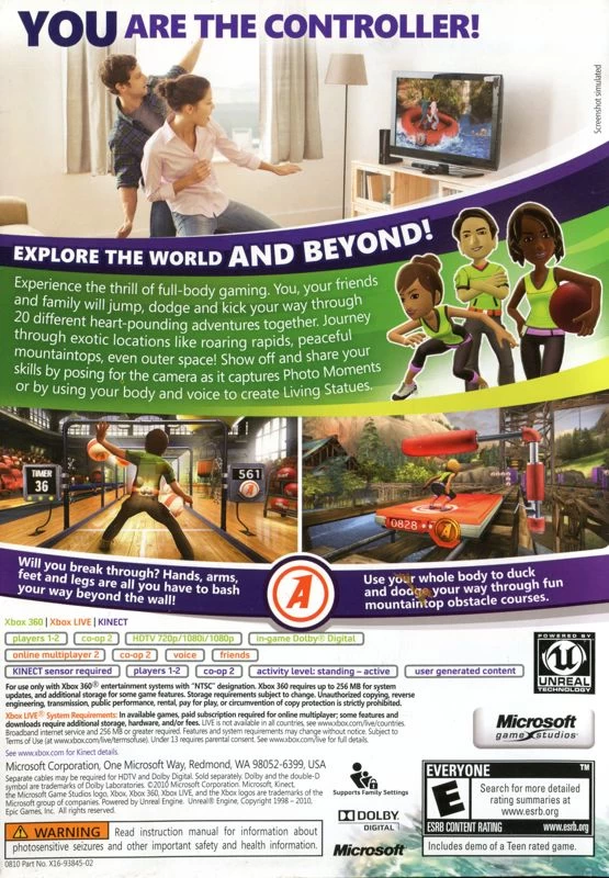 Capa do jogo Kinect Adventures!