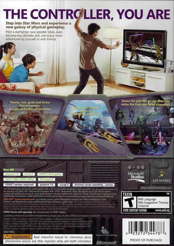 Capa do jogo Kinect Star Wars