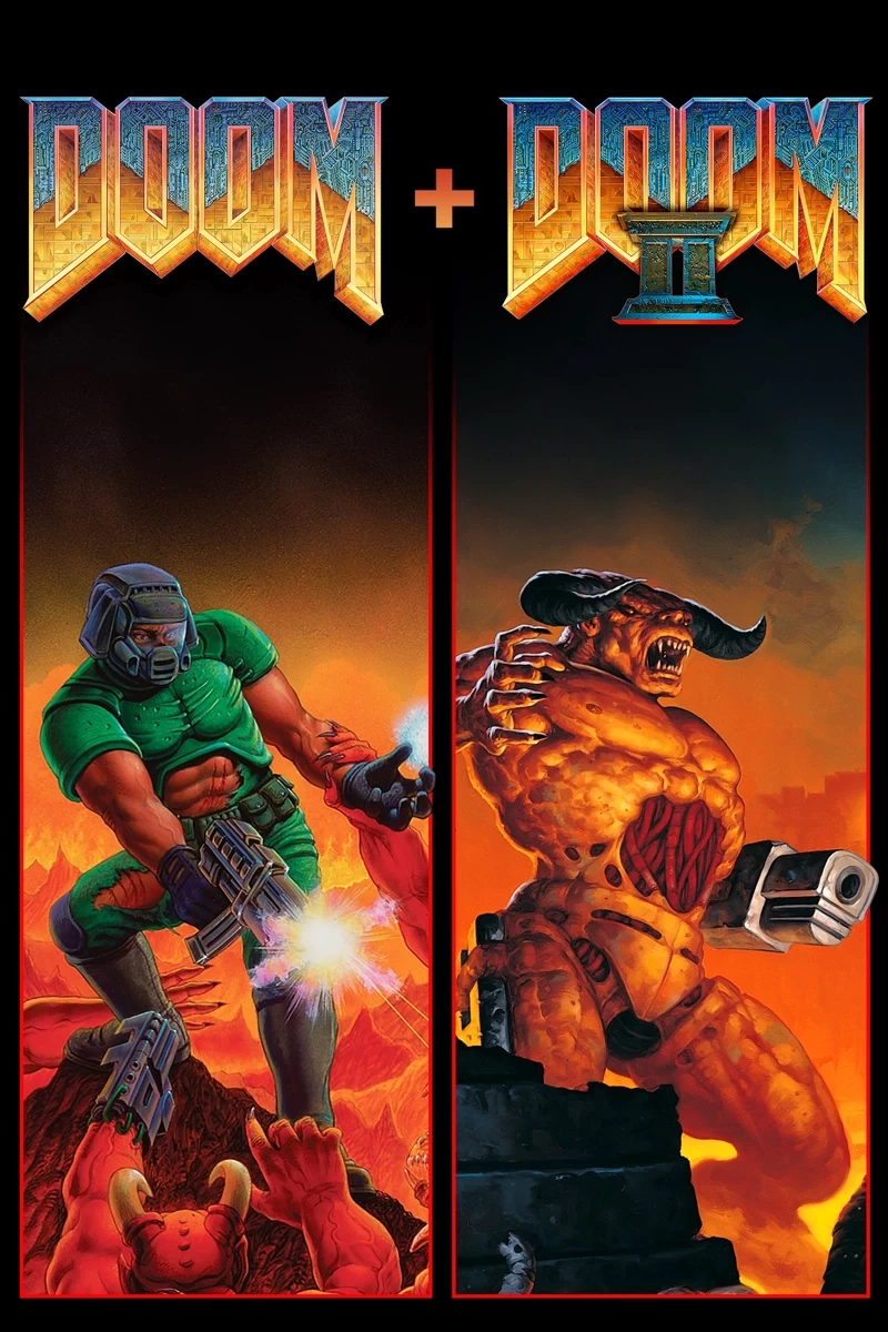 Capa do jogo DOOM + DOOM II