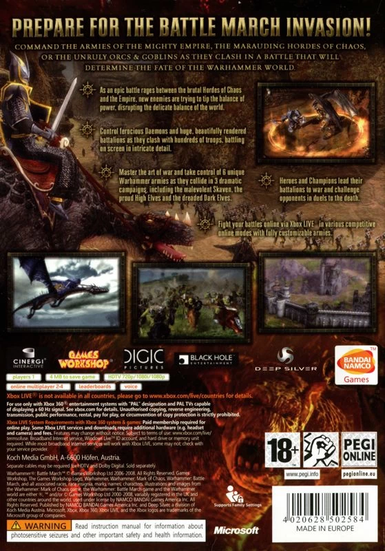 Capa do jogo Warhammer: Mark of Chaos - Battle March